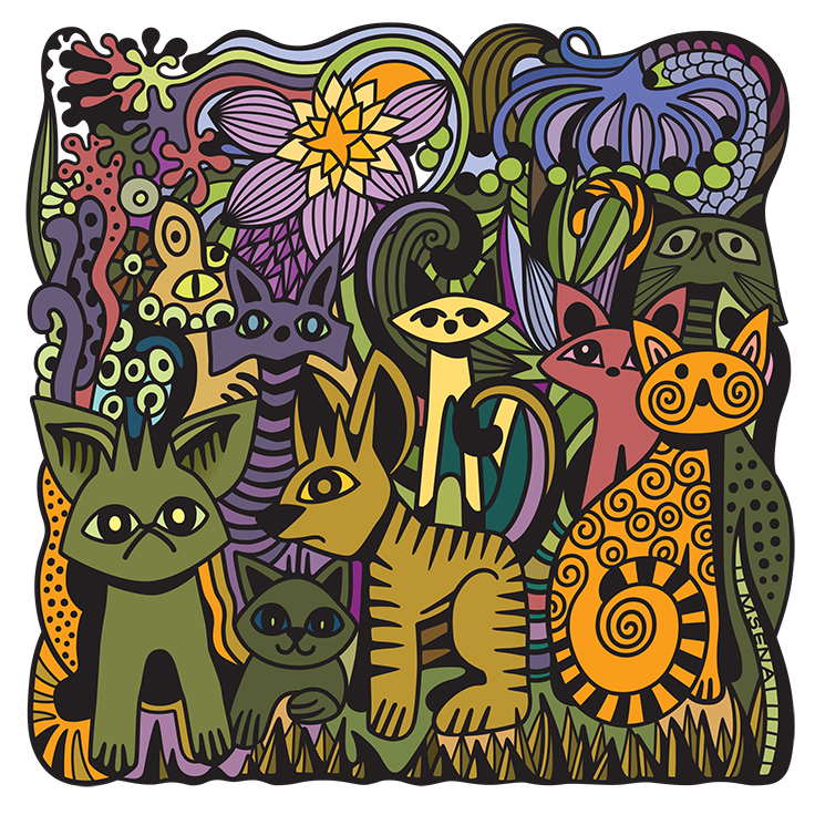 Cats by MIYUKiSENA using Adobe Illustrator